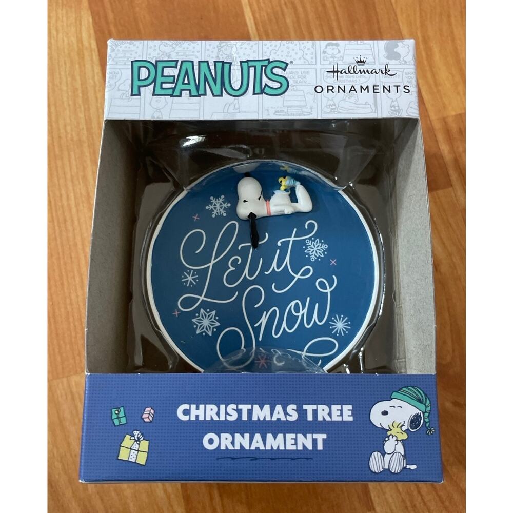 2023 Hallmark Christmas Ornament Peanuts SNOOPY Let It Snow